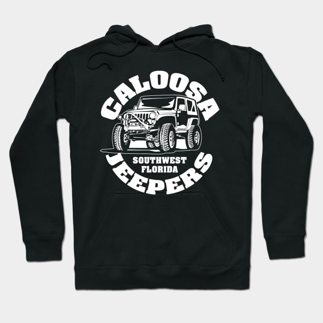 Hoodie White Logo Caloosa Jeepers Hoodie by Caloosa Jeepers 